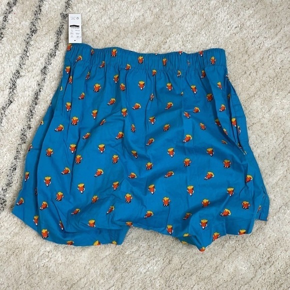J. Crew cotton printed boxer fries workout blue S Small - Picture 5 of 5